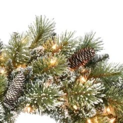 24" Pre-Lit Snowy Wreath -Michaels X-Mas Decor D248478S 6