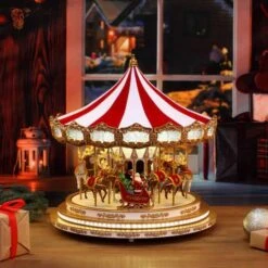Mr. Christmas Regal Carousel -Michaels X-Mas Decor D250168S 4