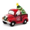 Red Truck Cookie Jar With Lit Green Tree 1 Red Truck Cookie Jar With Lit Green Tree -Michaels X-Mas Decor D250183S 1