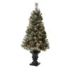 4ft. Pre-Lit Flocked Pinecones & Berries Christmas Tree With Warm White Lights