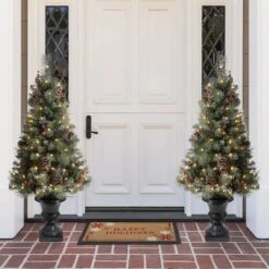 4ft. Pre-Lit Flocked Pinecones & Berries Christmas Tree With Warm White Lights 11 4ft. Pre-Lit Flocked Pinecones & Berries Christmas Tree With Warm White Lights -Michaels X-Mas Decor D251164S 2