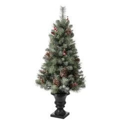 4ft. Pre-Lit Flocked Pinecones & Berries Christmas Tree With Warm White Lights 12 4ft. Pre-Lit Flocked Pinecones & Berries Christmas Tree With Warm White Lights -Michaels X-Mas Decor D251164S 3