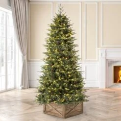 6ft. Pre-Lit Green Fir Artificial Christmas Tree With Warm White LED Lights -Michaels X-Mas Decor D251172S 2
