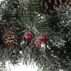 Glitzhome® 24" LED Glittered Pinecone Christmas Wreath -Michaels X-Mas Decor D251177S 5