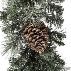 Glitzhome® 9ft. LED Glittered Pinecone Christmas Garland -Michaels X-Mas Decor D251180S 4
