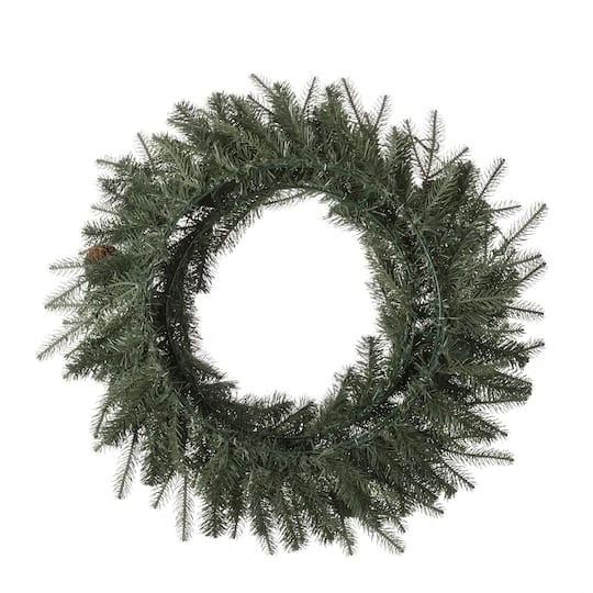 Glitzhome® 24" LED Greenery & Pinecone Christmas Wreath 7 Glitzhome® 24" LED Greenery & Pinecone Christmas Wreath - Image 5