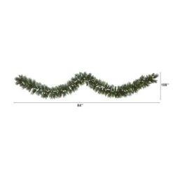 9ft. Pre-Lit Clear LED Frosted Swiss Pine & Berry Artificial Garland -Michaels X-Mas Decor D251208S 2