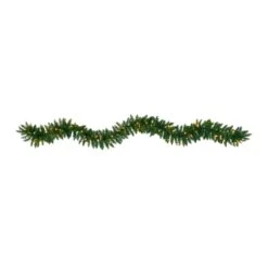 9ft. Pre-Lit Pine Artificial Garland With Warm White LED Lights