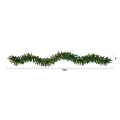 9ft. Pre-Lit Pine Artificial Garland With Warm White LED Lights -Michaels X-Mas Decor D251209S 2