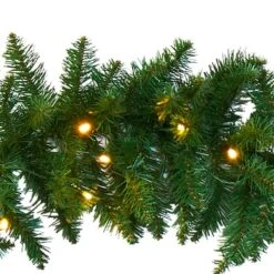 9ft. Pre-Lit Pine Artificial Garland With Warm White LED Lights -Michaels X-Mas Decor D251209S 4