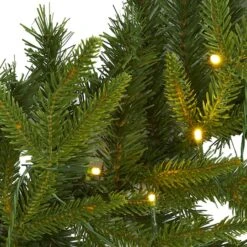 6ft. Pre-Lit Clear LED Green Pine Artificial Christmas Garland -Michaels X-Mas Decor D251221S 3