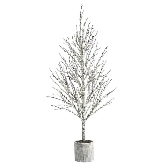 4ft. Unlit Snowed Twig Artificial Christmas Tree In Decorative Planter 4 4ft. Unlit Snowed Twig Artificial Christmas Tree In Decorative Planter - Image 2