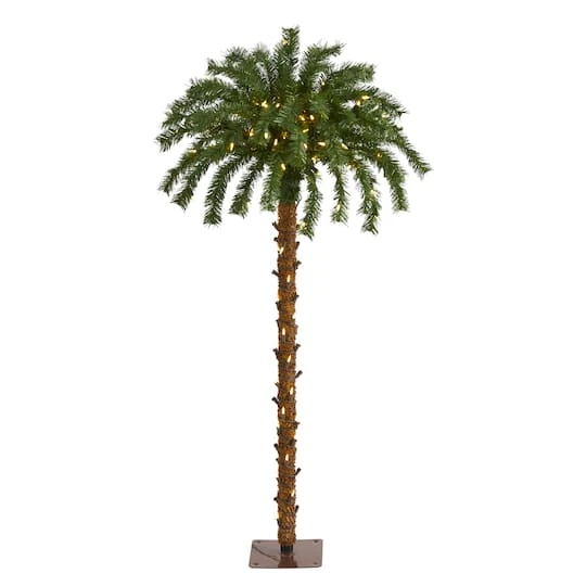 4ft. Pre-Lit Christmas Palm Artificial Tree With Warm White LED Lights 3 4ft. Pre-Lit Christmas Palm Artificial Tree With Warm White LED Lights