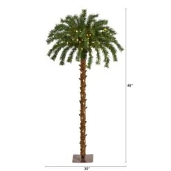 4ft. Pre-Lit Christmas Palm Artificial Tree With Warm White LED Lights 13 4ft. Pre-Lit Christmas Palm Artificial Tree With Warm White LED Lights -Michaels X-Mas Decor D251310S 2