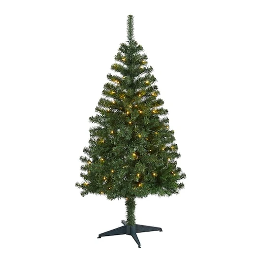 4ft. Pre-Lit Northern Tip Pine Artificial Christmas Tree, Clear LED Lights 3 4ft. Pre-Lit Northern Tip Pine Artificial Christmas Tree, Clear LED Lights