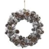 17" Snowy Pinecone Wreath -Michaels X-Mas Decor D251357S 11