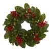 24" Magnolia Leaf, Berry & Pine Artificial Wreath 1 24" Magnolia Leaf, Berry & Pine Artificial Wreath -Michaels X-Mas Decor D251362S 11