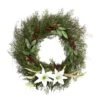 20" Cedar, Lilies & Berries With Antlers Wreath -Michaels X-Mas Decor D251377S 1