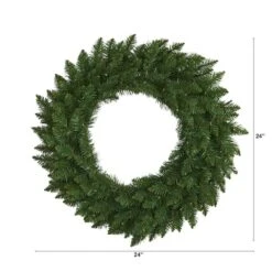 24" LED Green Pine Artificial Christmas Wreath -Michaels X-Mas Decor D251388S 2