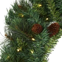 20" LED Mixed Pine & Pinecone Artificial Christmas Wreath -Michaels X-Mas Decor D251389S 3