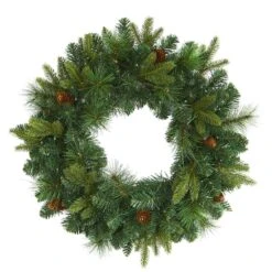 24" LED Mixed Pine Artificial Christmas Wreath -Michaels X-Mas Decor D251394S 3
