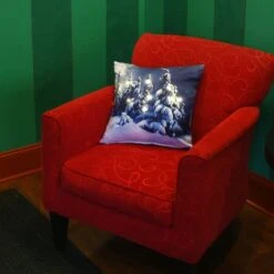 Winter Scene Pillow With LED Lights 10 Winter Scene Pillow With LED Lights -Michaels X-Mas Decor D252364S 2