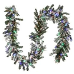 9ft. Pre-Lit LED Snowy Sheffield Spruce Garland 11 9ft. Pre-Lit LED Snowy Sheffield Spruce Garland -Michaels X-Mas Decor D252402S 4