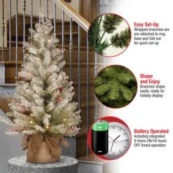 3ft. Pre-Lit Dunhill® Fir Artificial Christmas Tree, Warm White LED Lights -Michaels X-Mas Decor D252580S 15