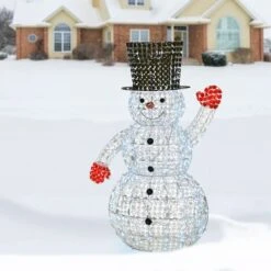 5ft. LED Crystal Bead Snowman 9 5ft. LED Crystal Bead Snowman -Michaels X-Mas Decor D252589S 3
