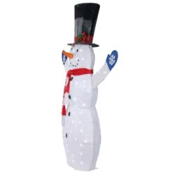 6ft. Snowman Decoration With White LED Lights -Michaels X-Mas Decor D252595S 4