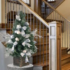 3ft. Pre-Lit Decorative Collection Ornament Artificial Christmas Tree, Clear Lights 10 3ft. Pre-Lit Decorative Collection Ornament Artificial Christmas Tree, Clear Lights -Michaels X-Mas Decor D252608S 2