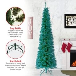 6ft. Unlit Tinsel Artificial Christmas Tree -Michaels X-Mas Decor D252629S 15