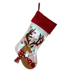 Glitzhome® 21" LED Reindeer Christmas Stockings, 2ct. -Michaels X-Mas Decor D252853S 3