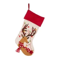 Glitzhome® 21" LED Reindeer Christmas Stockings, 2ct. -Michaels X-Mas Decor D252853S 4