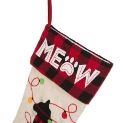 Glitzhome® 21" LED Cat Christmas Stockings, 2ct. -Michaels X-Mas Decor D252863S 6