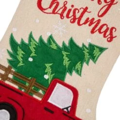 Glitzhome® 21" Truck & Tree Christmas Stockings, 2ct. 17 Glitzhome® 21" Truck & Tree Christmas Stockings, 2ct. -Michaels X-Mas Decor D252872S 6