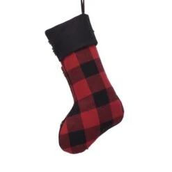 Glitzhome® 22" Red & Black Plaid Bear Stockings, 2ct. -Michaels X-Mas Decor D252879S 3