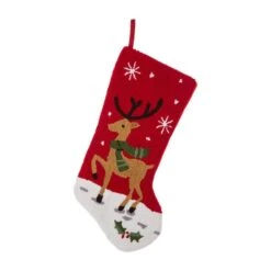 Glitzhome® 20" Red Reindeer Stockings, 2ct. 13 Glitzhome® 20" Red Reindeer Stockings, 2ct. -Michaels X-Mas Decor D252891S 3