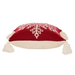 Glitzhome® Knitted Snowflake Red Pillow Covers, 2ct. -Michaels X-Mas Decor D252901S 5
