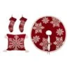 Glitzhome® Knitted Snowflake Stockings, Tree Skirt & Pillow Cover Set 1 Glitzhome® Knitted Snowflake Stockings, Tree Skirt & Pillow Cover Set -Michaels X-Mas Decor D252903S 1