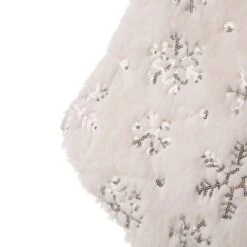 Glitzhome® 21" White Plush With Snowflake Christmas Stocking, 2ct. -Michaels X-Mas Decor D252905S 7