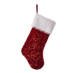 Glitzhome® 21" Red Sequin Christmas Stocking, 2ct. -Michaels X-Mas Decor D252910S 3