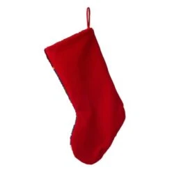 Glitzhome® 19" Santa Hooked Stocking 14 Glitzhome® 19" Santa Hooked Stocking -Michaels X-Mas Decor D252943S 4