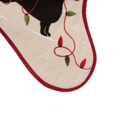 Glitzhome® 21" Dachshund Fabric Christmas Stocking -Michaels X-Mas Decor D252946S 5