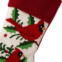 Glitzhome® 21" Cardinal Hooked Stocking 13 Glitzhome® 21" Cardinal Hooked Stocking -Michaels X-Mas Decor D252948S 3