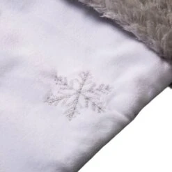 Glitzhome® 21" White Fleece With Christmas Tree & Snowflake Stocking 17 Glitzhome® 21" White Fleece With Christmas Tree & Snowflake Stocking -Michaels X-Mas Decor D252959S 7