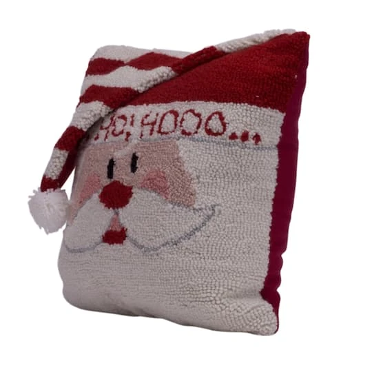 Glitzhome® 14" Hooked 3D Santa Pillow 6 Glitzhome® 14" Hooked 3D Santa Pillow - Image 4