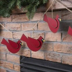 Glitzhome® 6ft. Metal Christmas Cardinal Garland 12 Glitzhome® 6ft. Metal Christmas Cardinal Garland -Michaels X-Mas Decor D253601S 3