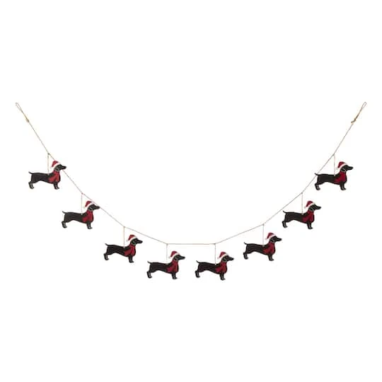 Glitzhome® 6ft. Metal Christmas Dog Garland 3 Glitzhome® 6ft. Metal Christmas Dog Garland