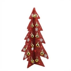 Northlight 2.25ft. Pre-Lit Red Slim Tinsel Christmas Tree With LED Lights -Michaels X-Mas Decor D253639S 1 1